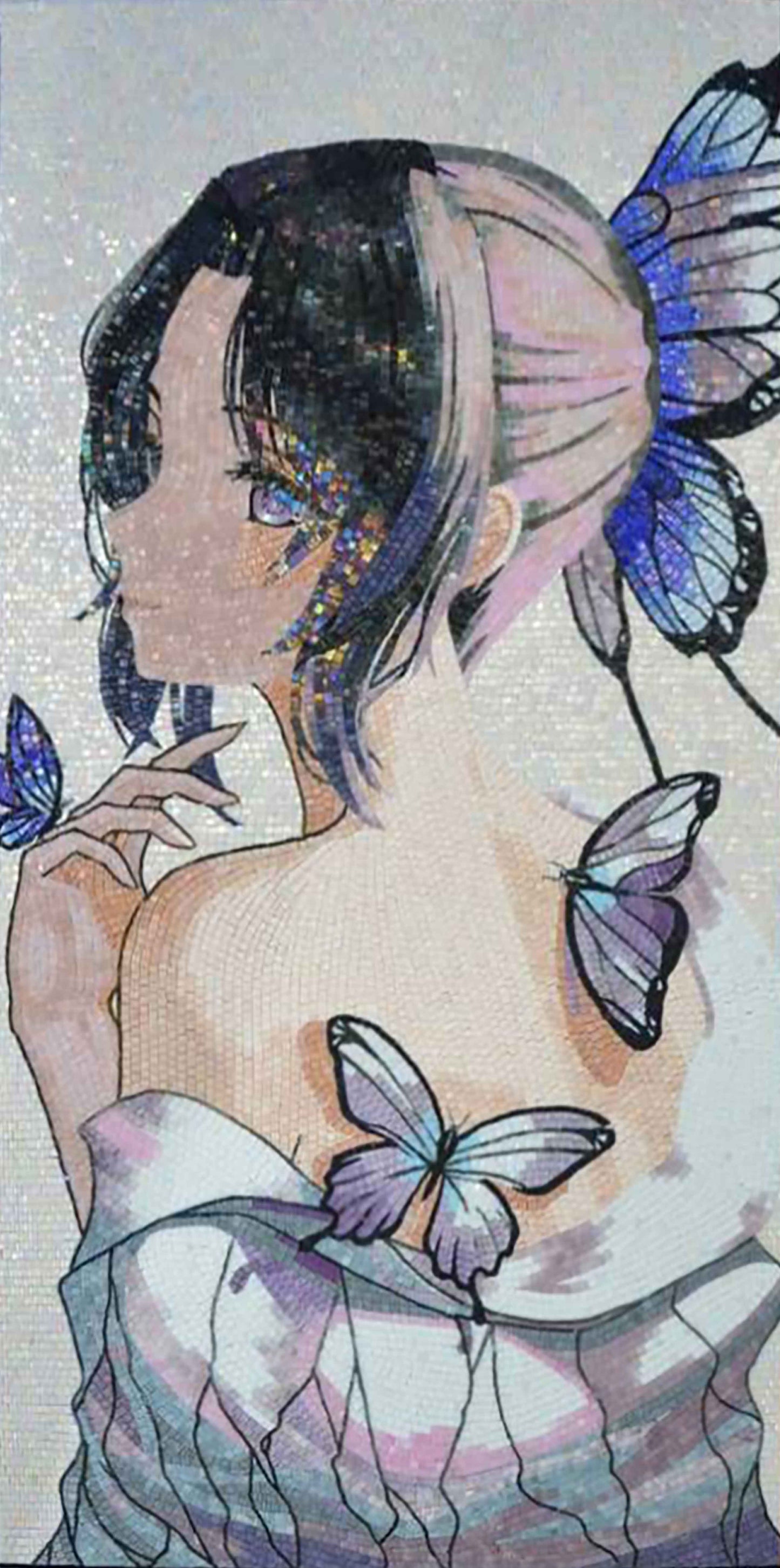 Mosaic Woman - Glass Artwork