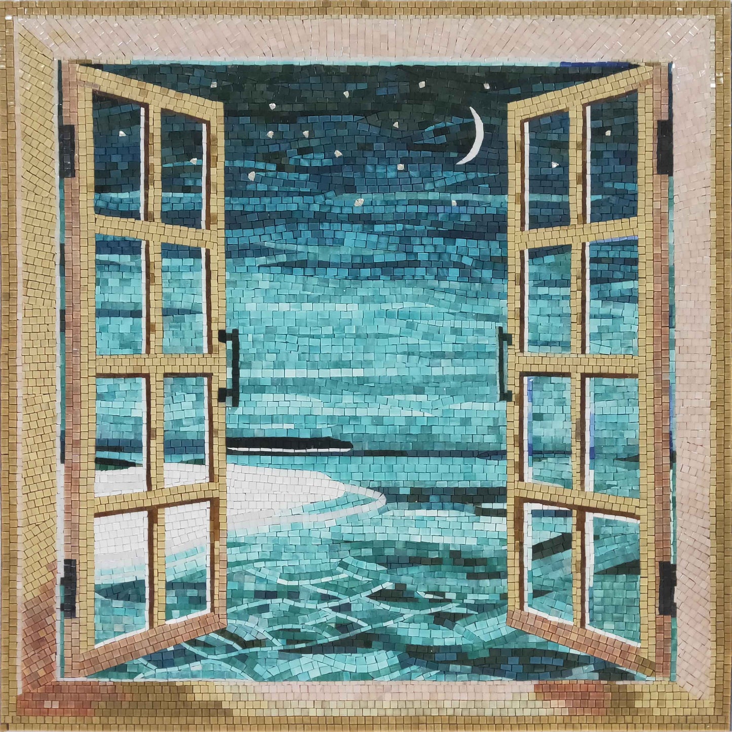 Ocean's Night View - Glass Mosaic