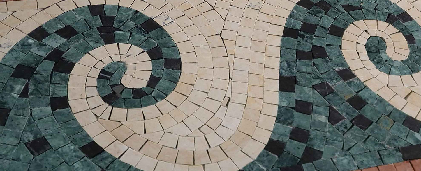 Ripple - Waves Mosaic Border