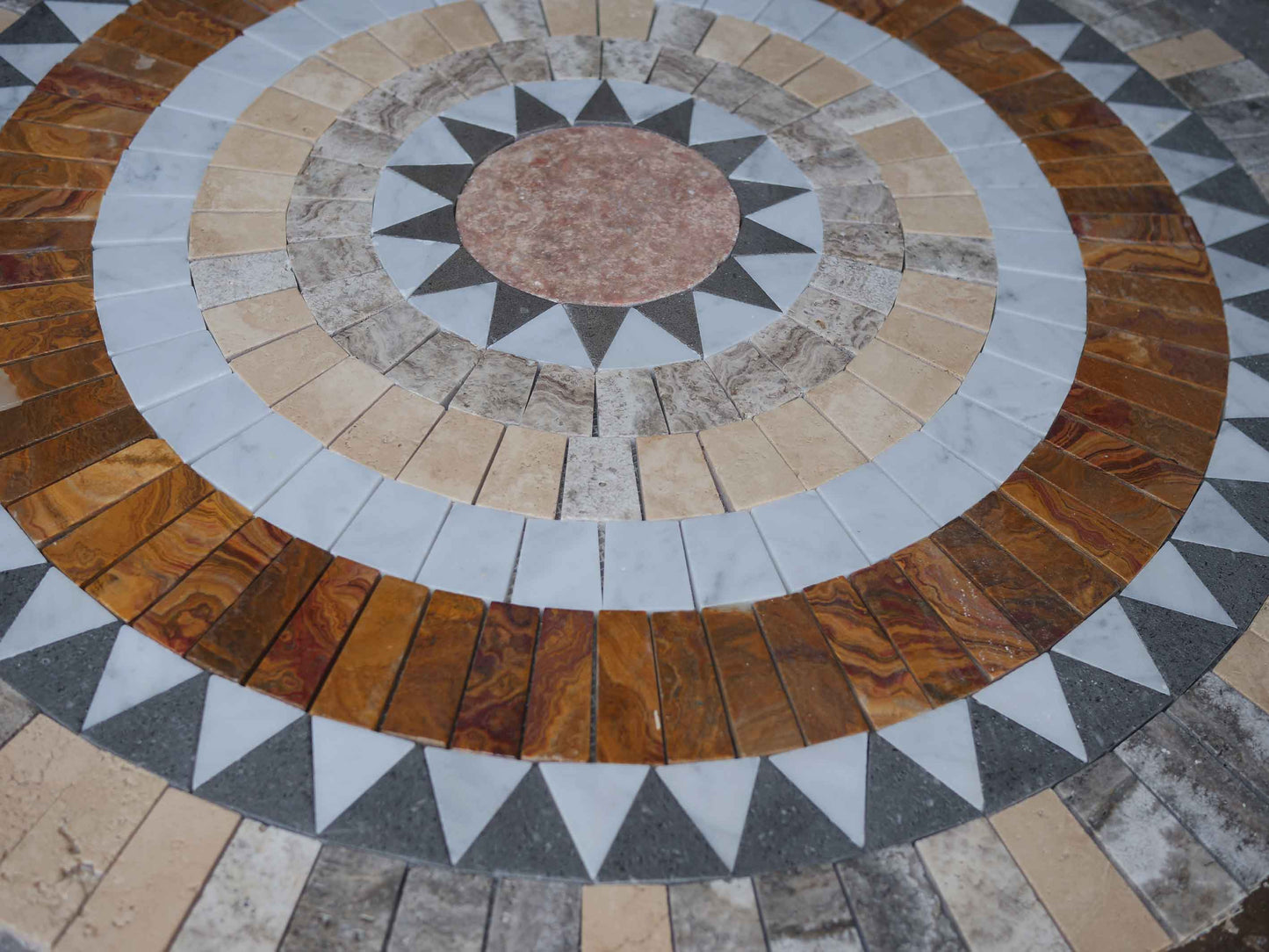 Sun Salute Petal Mosaic Medallion