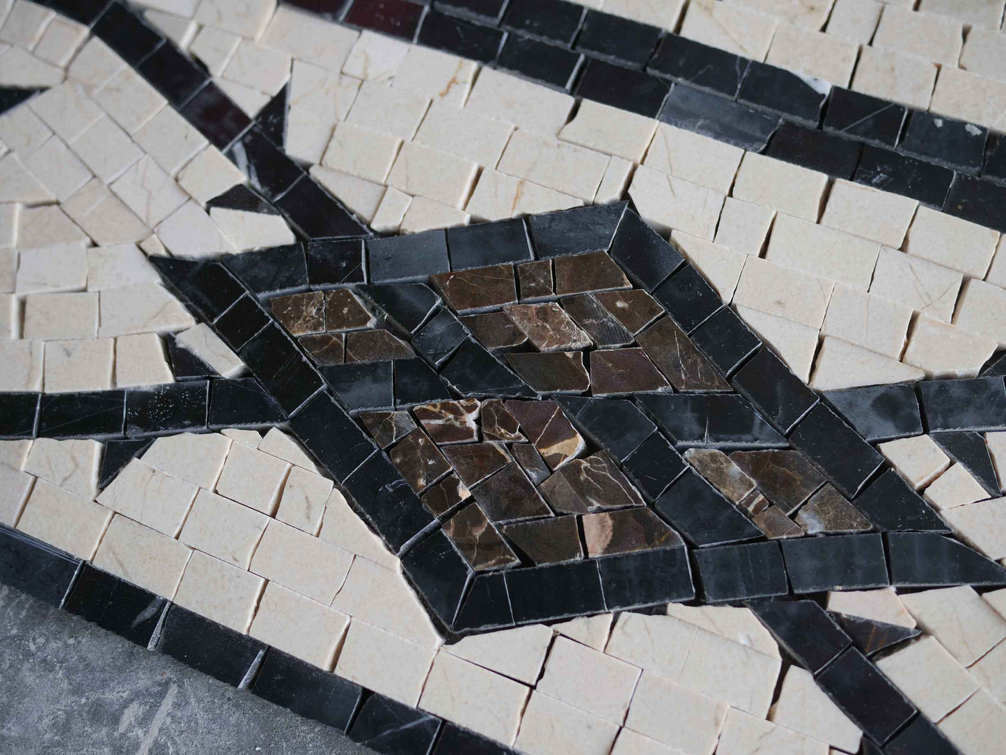 Classical Geometric Mosaic Rug