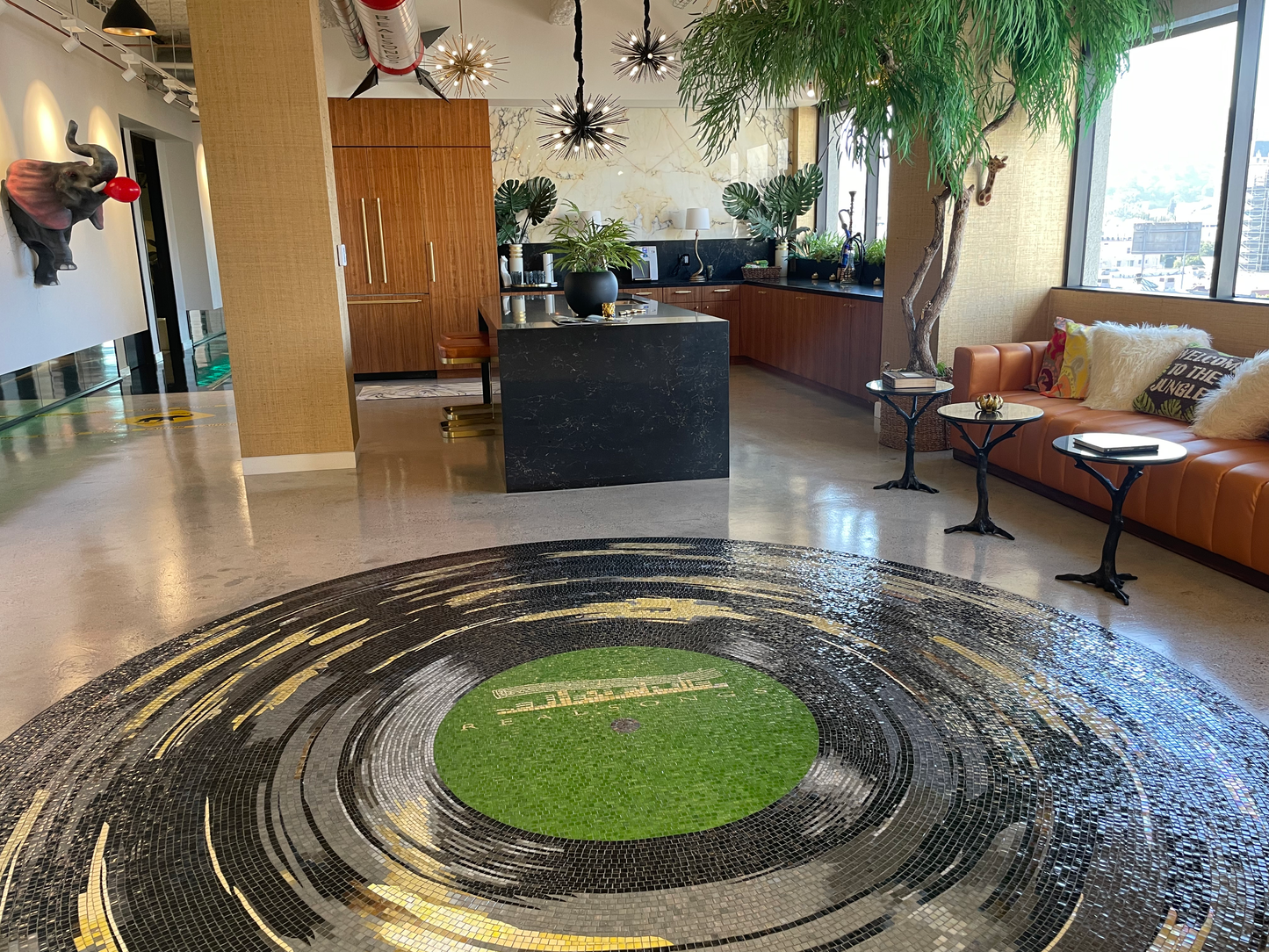 Record Disk Art - Glass Mosaic