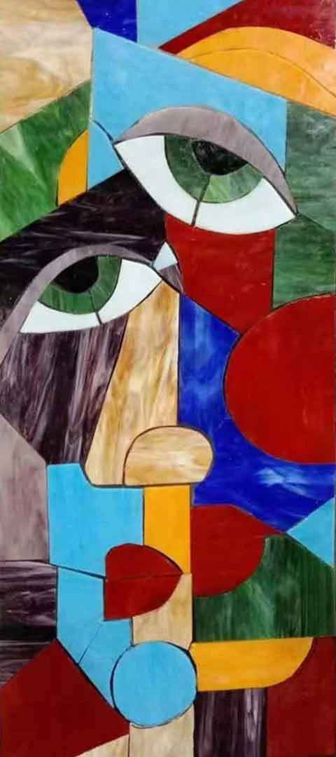 Abstract Mosaic - Colorful Face