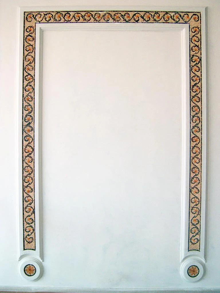 Floral Marble Border Mosaic