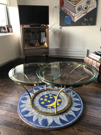 Blue Celestial Round Mosaic - Hagan