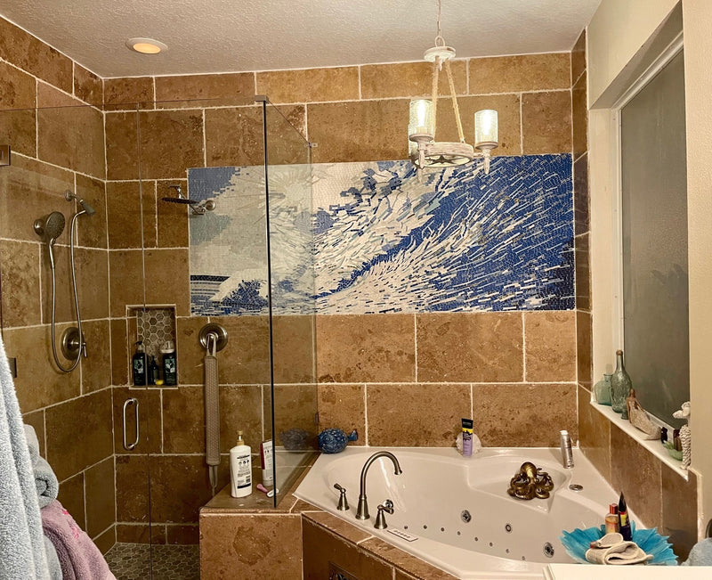 Ocean And Waves - Abstract Mosaic Art