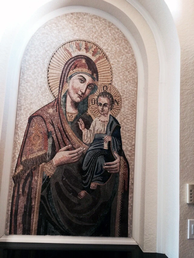 Jesus And Mary Mosaic Icon