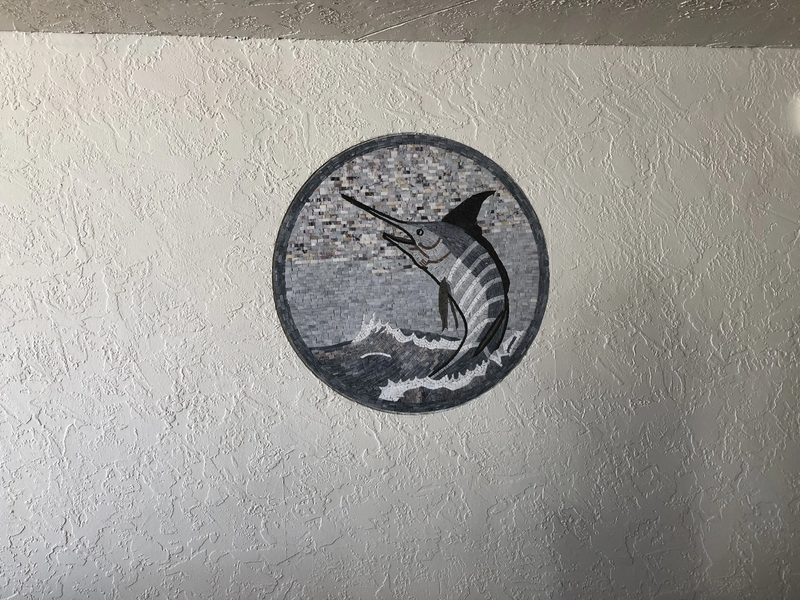 Gray Sword Fish Mosaic