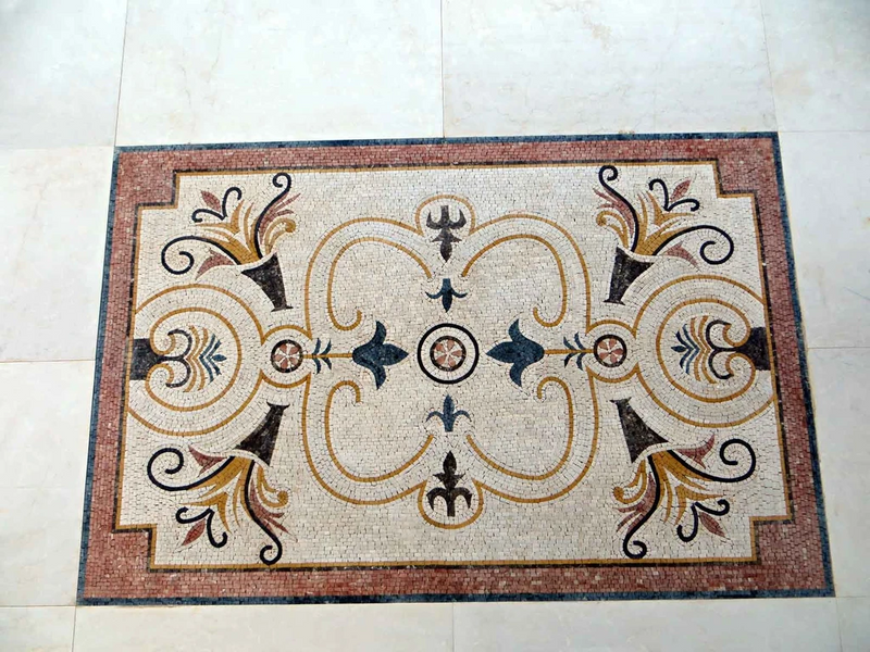 Simple Floral Mosaic Rug