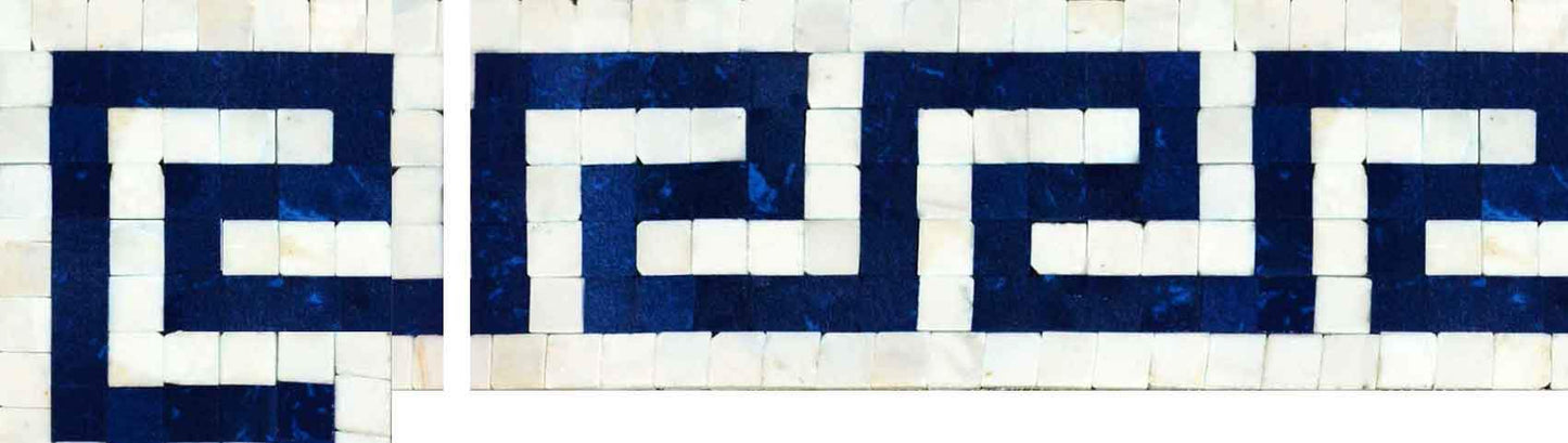 Mosaic Corner - Black Greek Keys