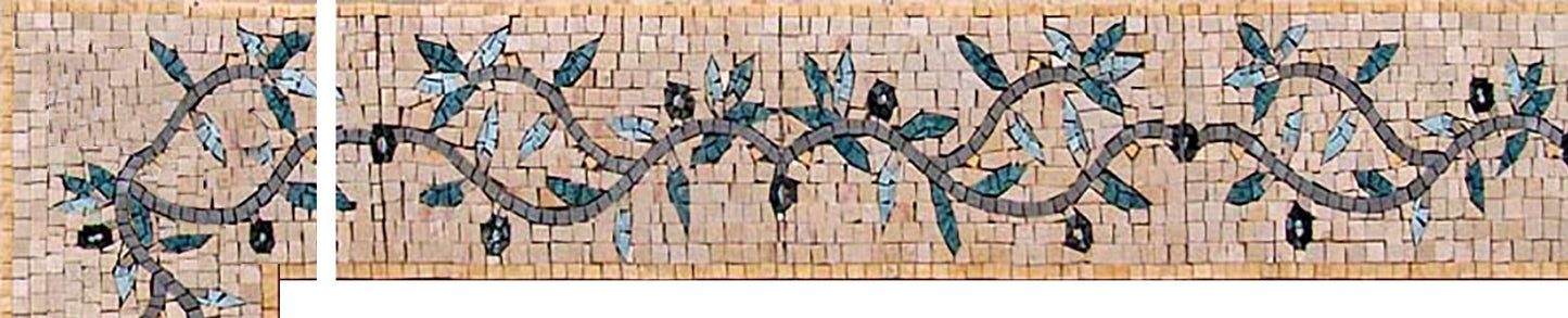 Corner Mosaic Art - Olive Twigs
