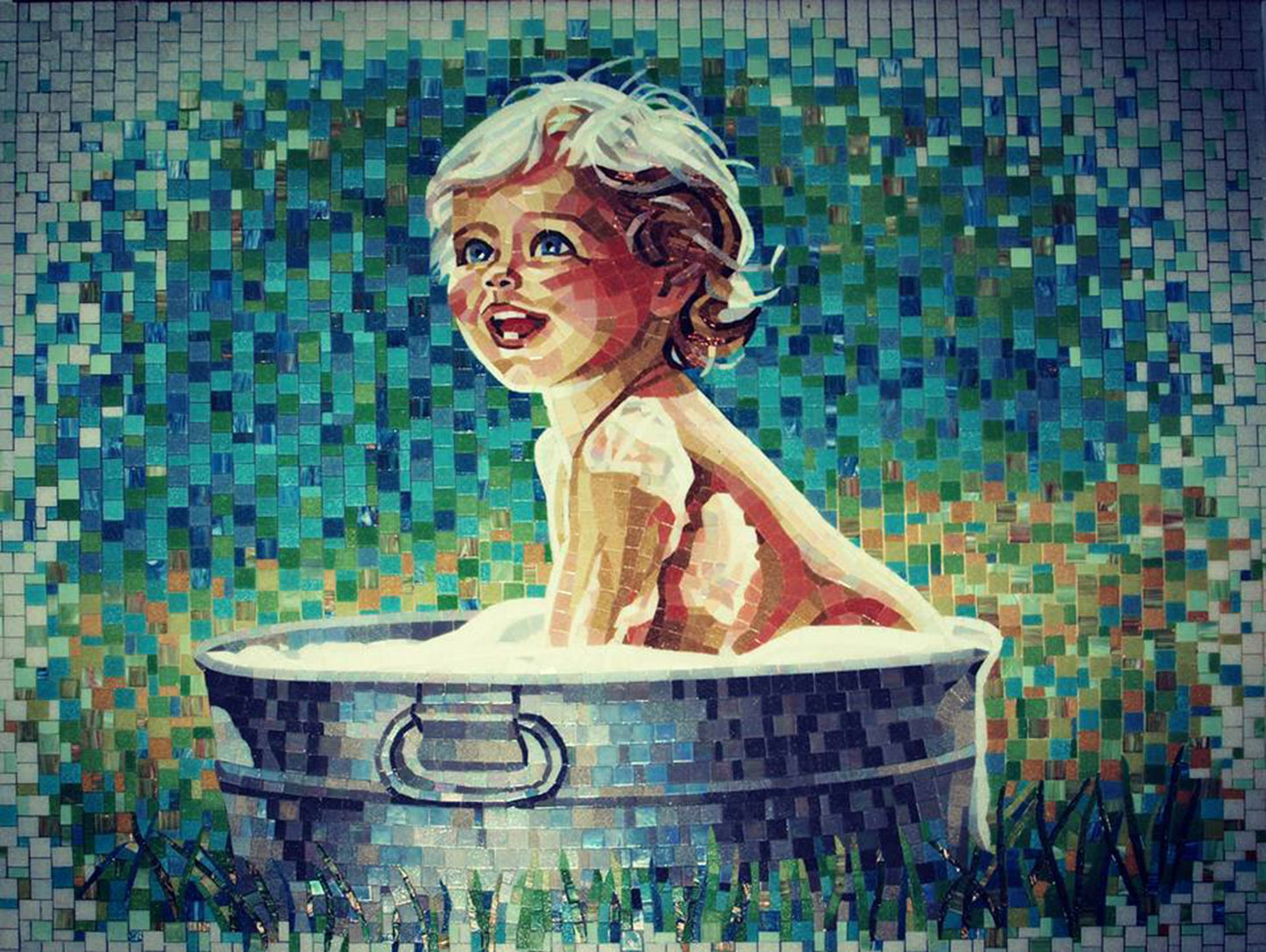 Mosaic Happy Baby Glass Mosaic