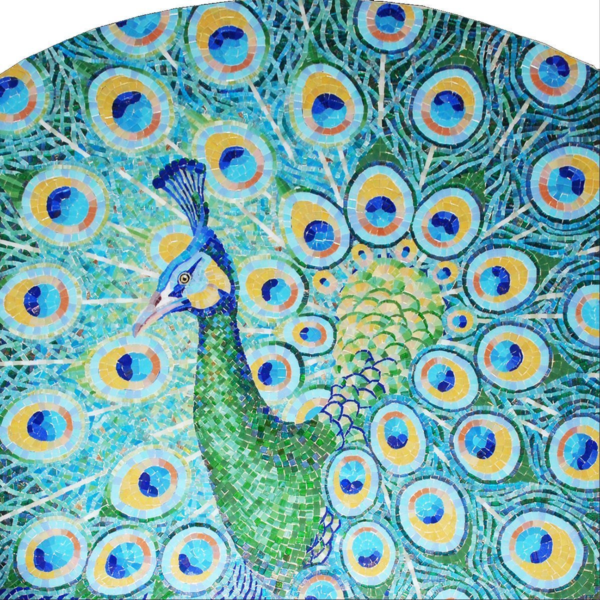 Communicative Peacock Mosaic