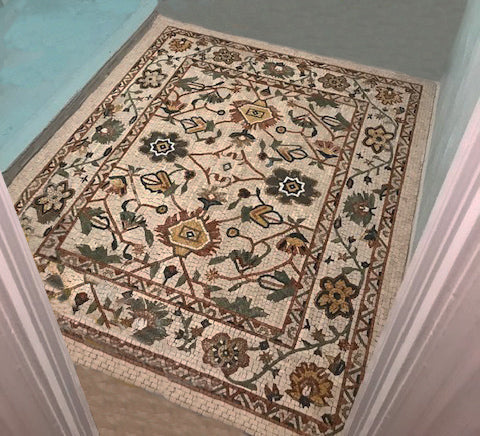 Floral Pattern Mosaic Rug