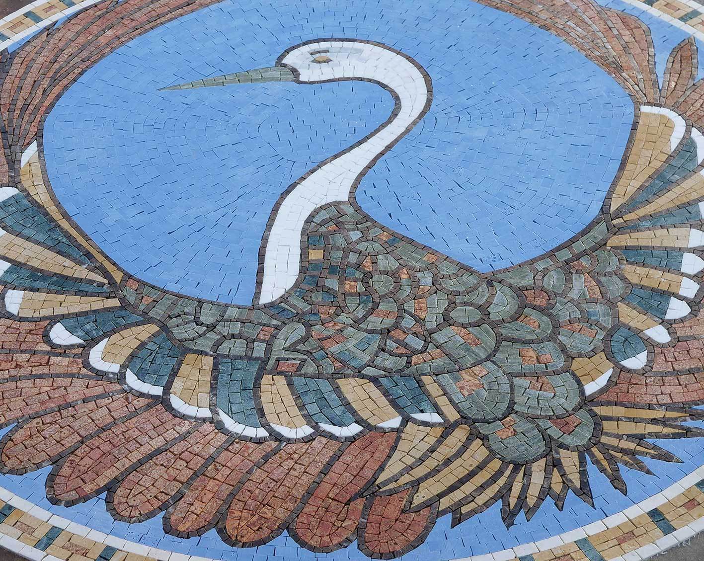Peacock Medallion II - Mosaic Art