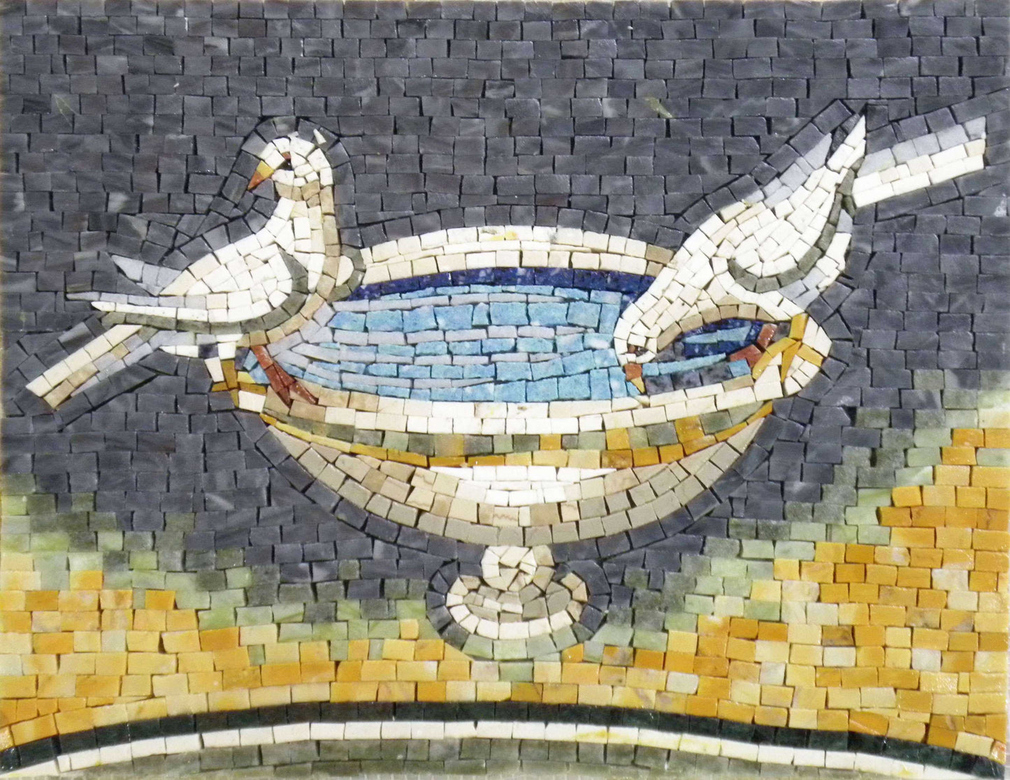 Mosaic Mural - Paradise Pigeons