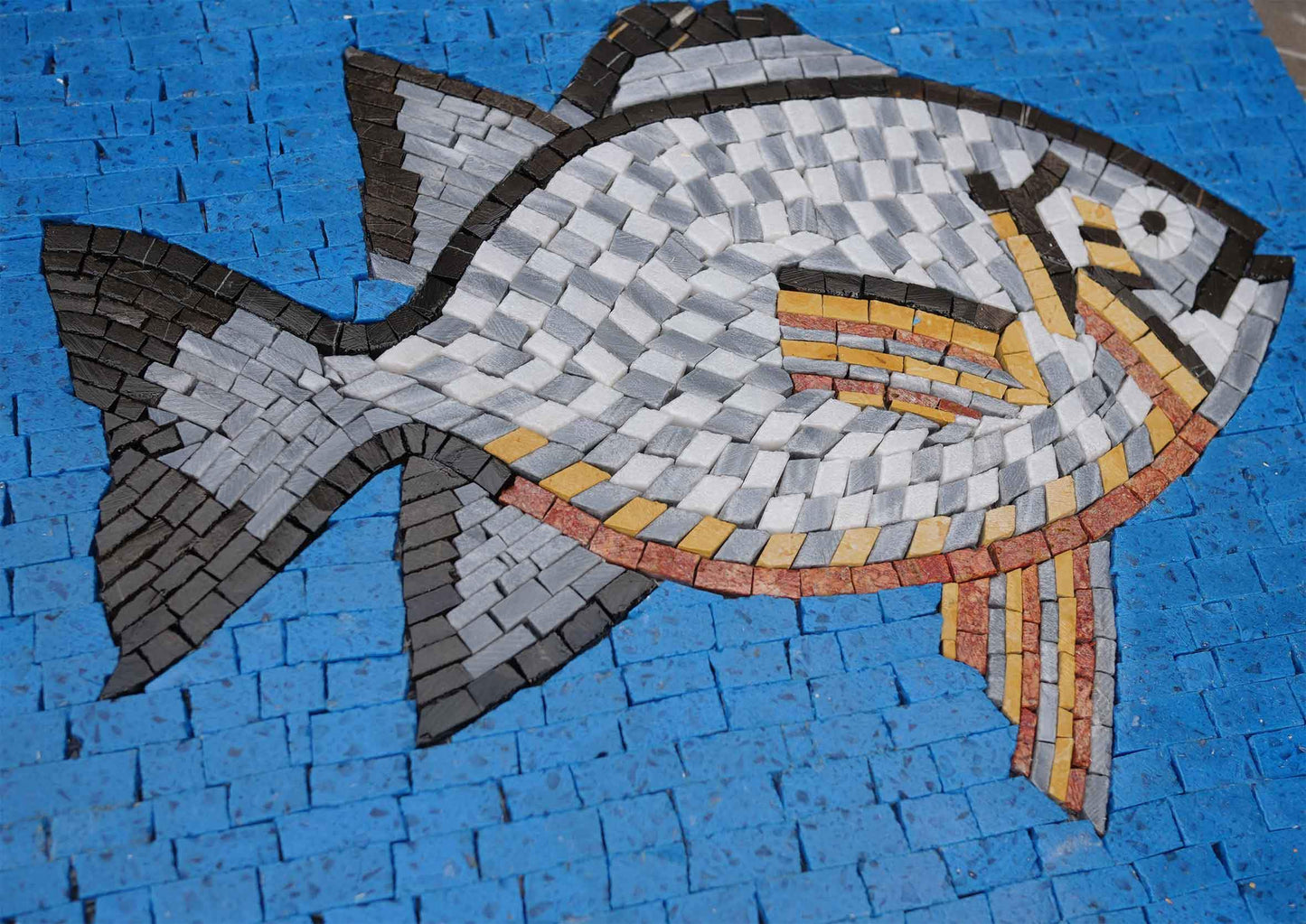 Red Breasted Sun Fish Nautical Mosaic Art