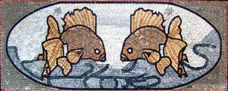 Fish Marble Mosaic Illustration
