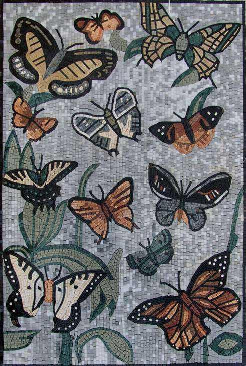 Mosaic Tile Art - Butterfly Charms