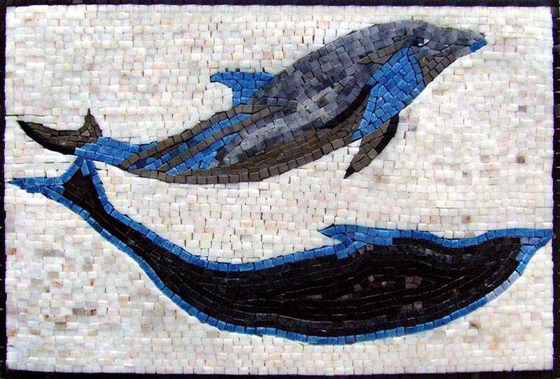 Dolphin Mosaic Mural