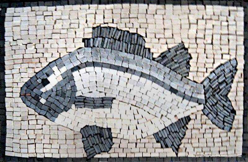 Mosaic Art - Grey Beetroot fish