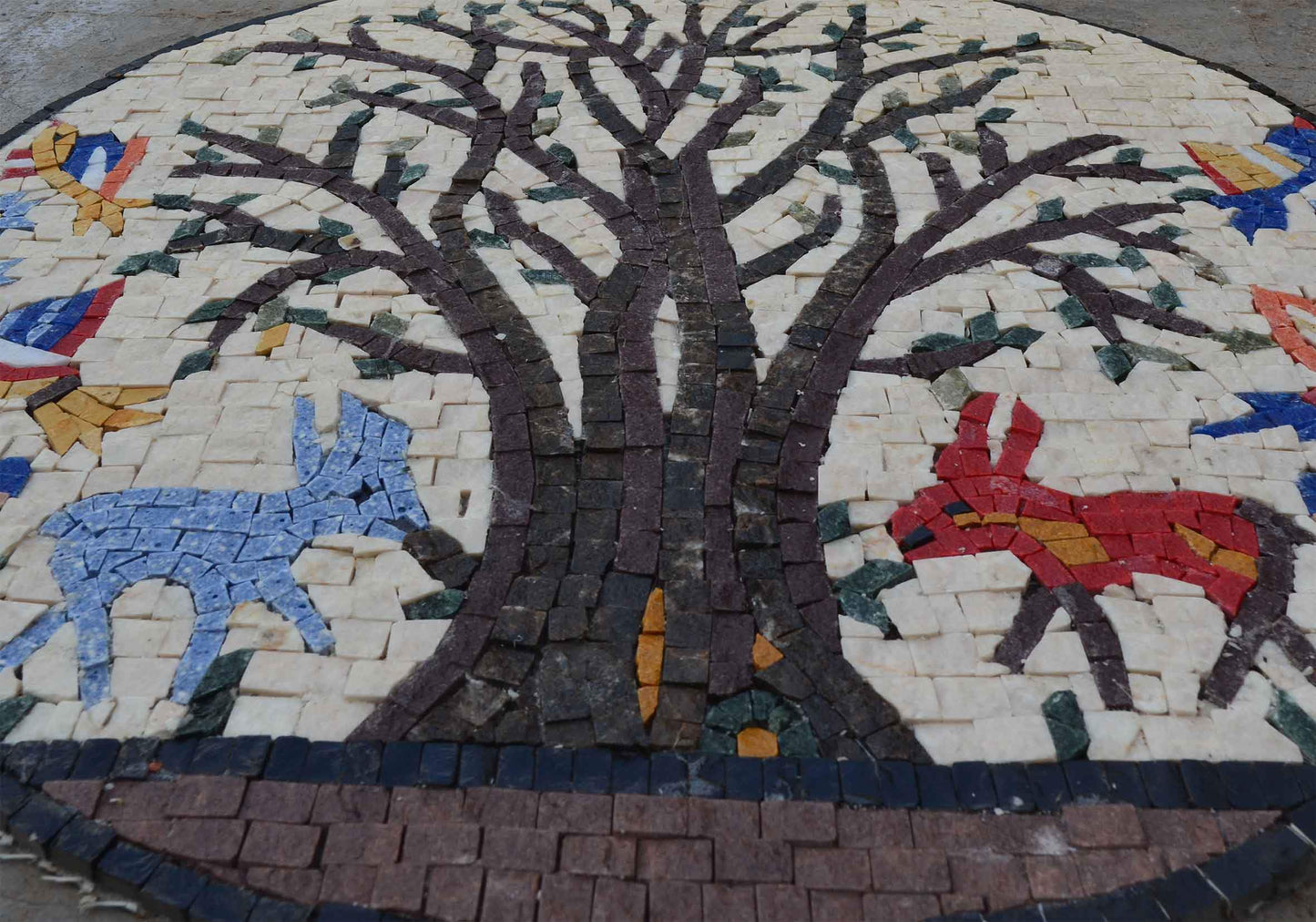 Mosaic Medallion - Forest Animals