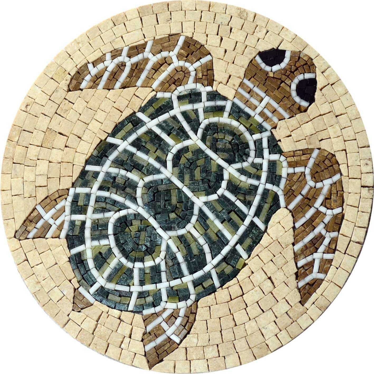 Pastel Medallion Mosaic - Turtle