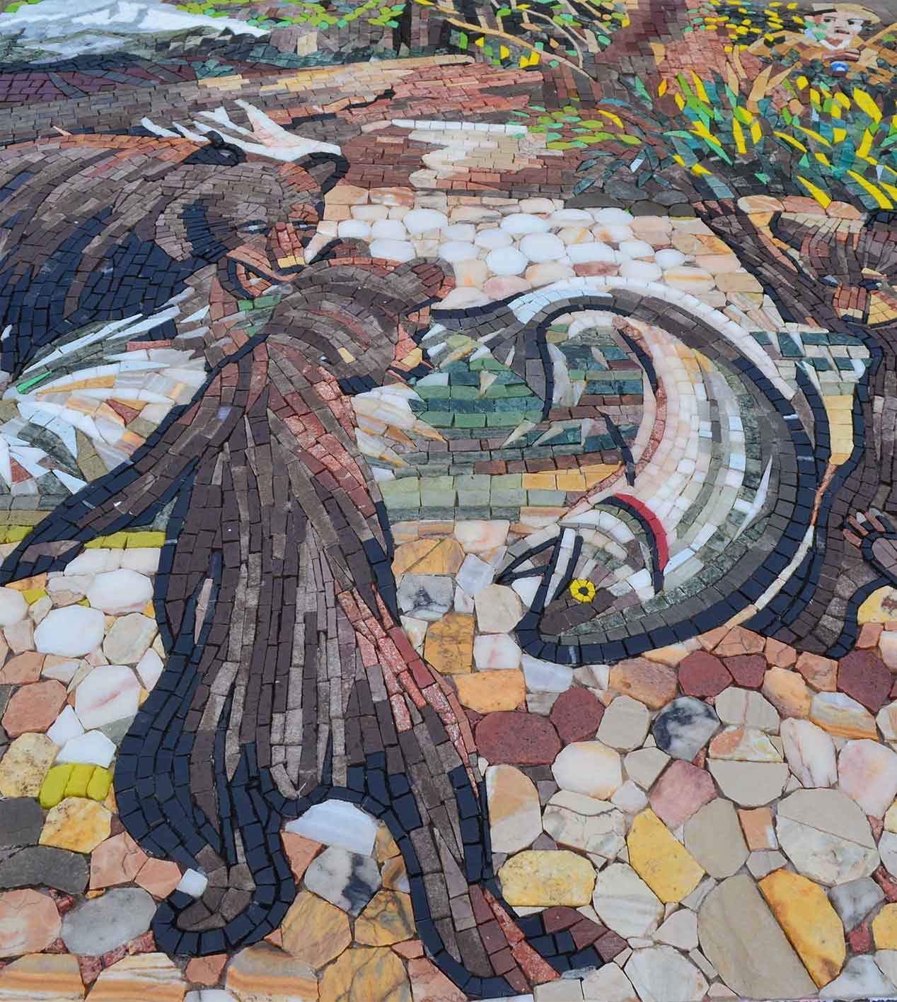 Mosaic Artwork - Grizzly Bear