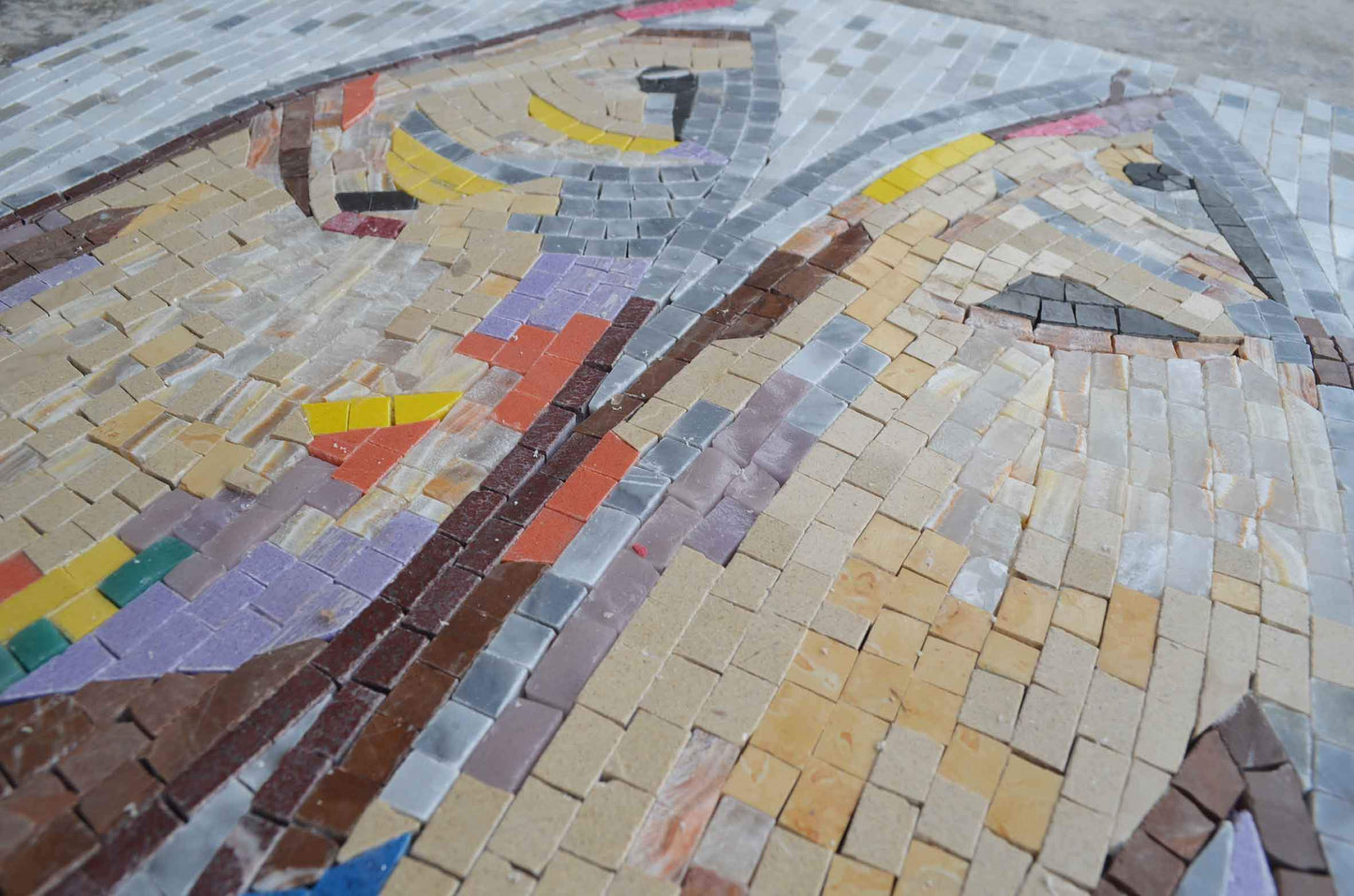 Nautical Mosaic Art - Lemons and Fish