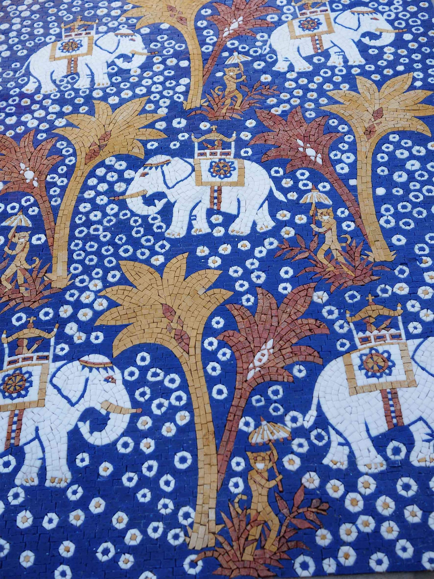 Elephant Wall Design - Mosaic Wall Art