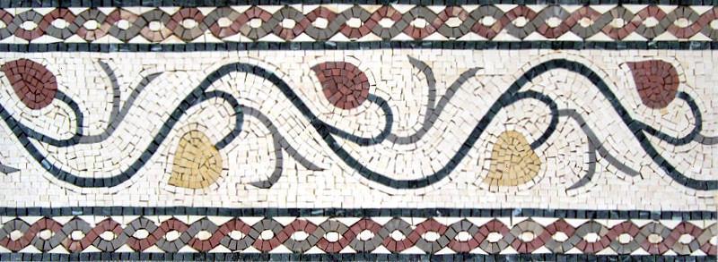 Art Border Mosaic Flowers