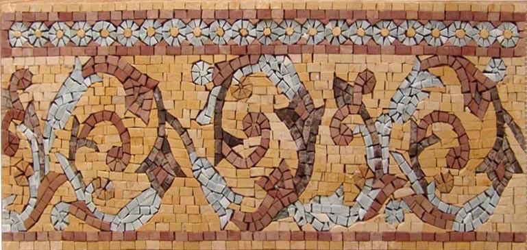 Floral Border Mosaic Art