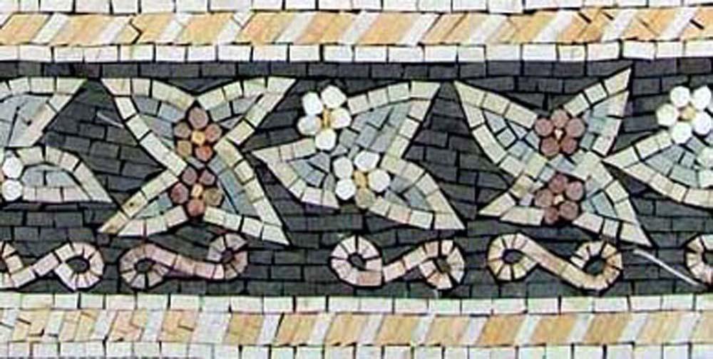 Floral Marble Mosaic Border