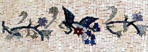 Floral Marble Borders Mosaic