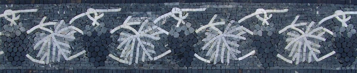 Mosaic Border - Gray scale Grape