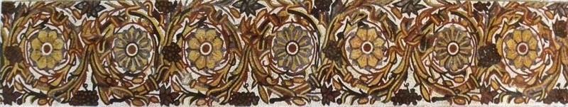Mosaic Border - Floral Art Grapes
