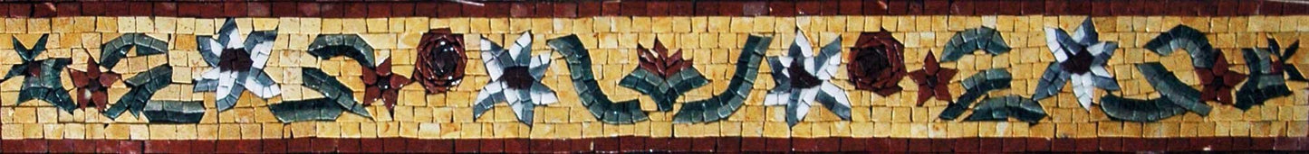 Assorted Floral Border Mosaic