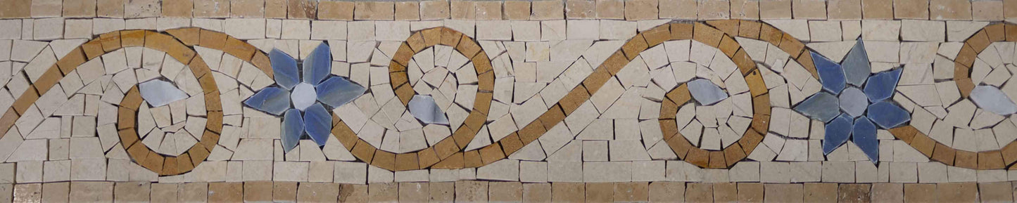 Marble Floral Border - Rustic Floral Border