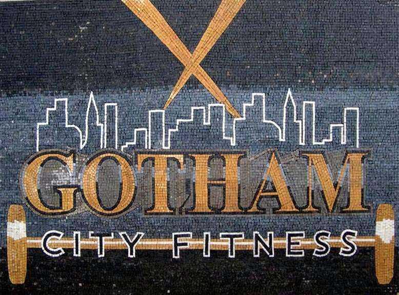 Custom Marble Mosaic Fitness Sign