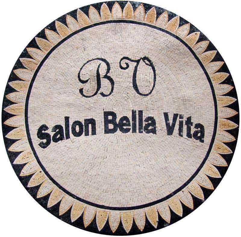 Round Mosaic Salon Sign