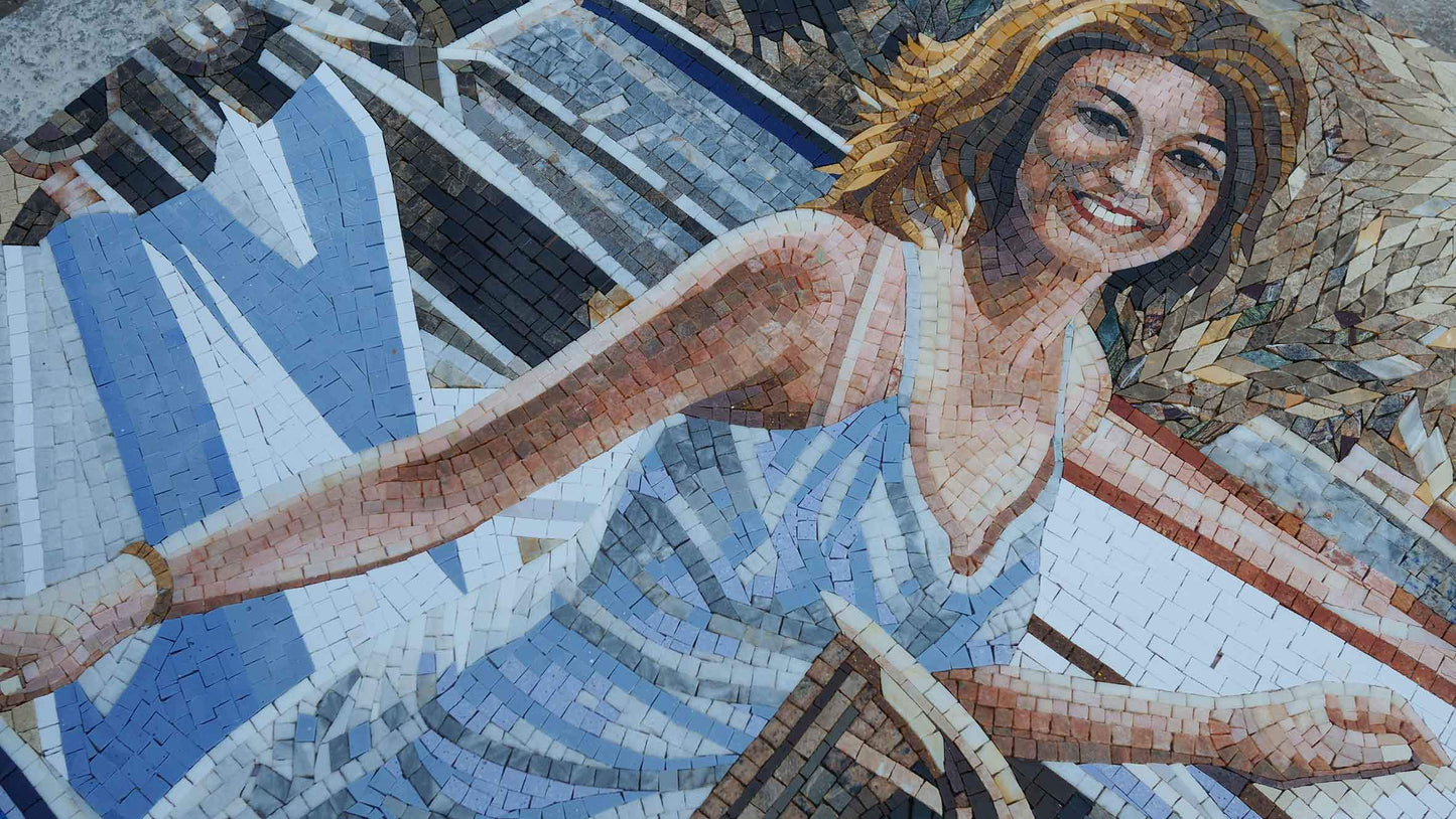Custom Mosaic Art - Woman Getting into Car
