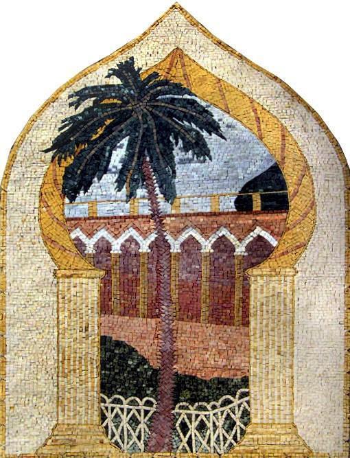Palm inside The Dome Shape- Mosaic