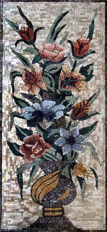 Carnation Floral Decor. Roman Mosaic