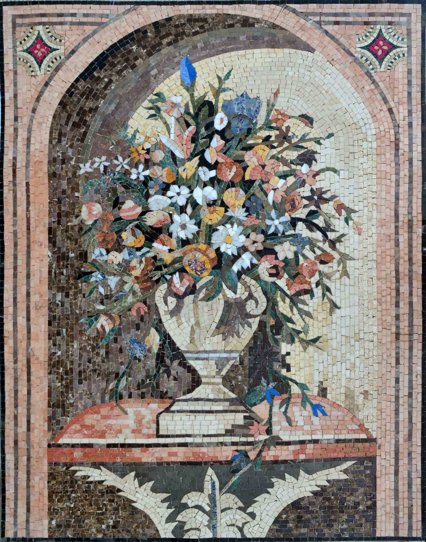Mosaic Wall Art - Flower Vase Of Lisa