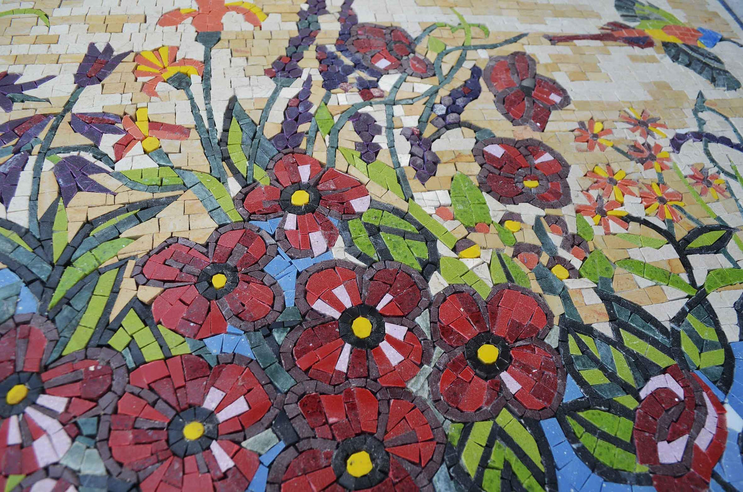 Birds in Colors of Spring - Mosaic Design