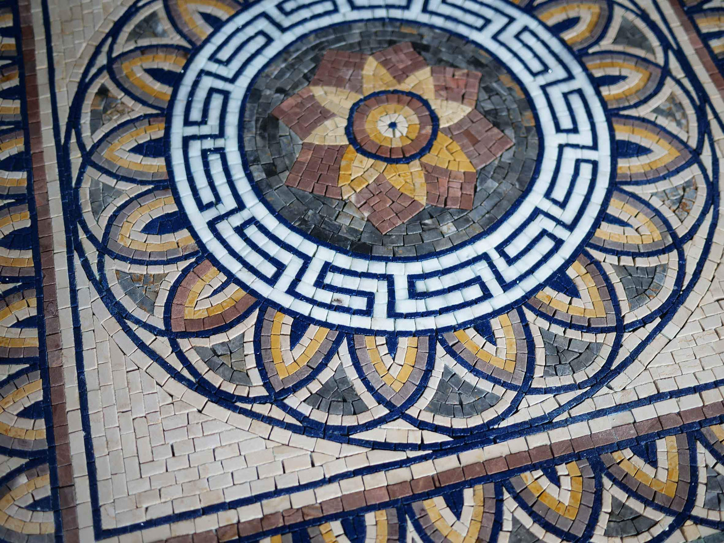 Gold and Blue Aquila Mosaic Art