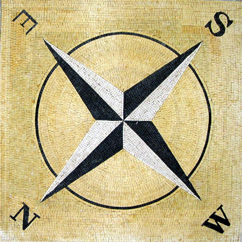 Gold Wind Rose Mosaic - Stargate