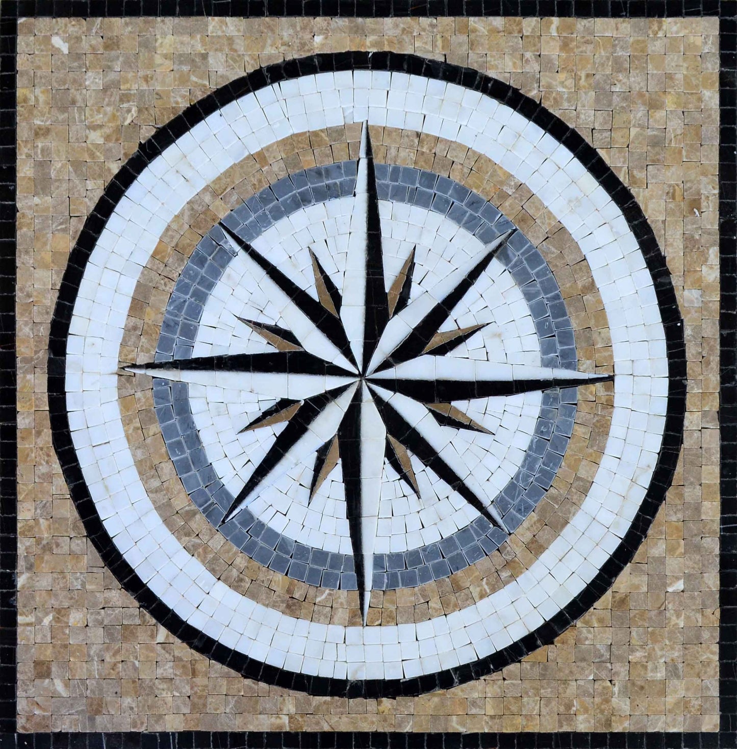 Blue Wind Rose Mosaic - Ella