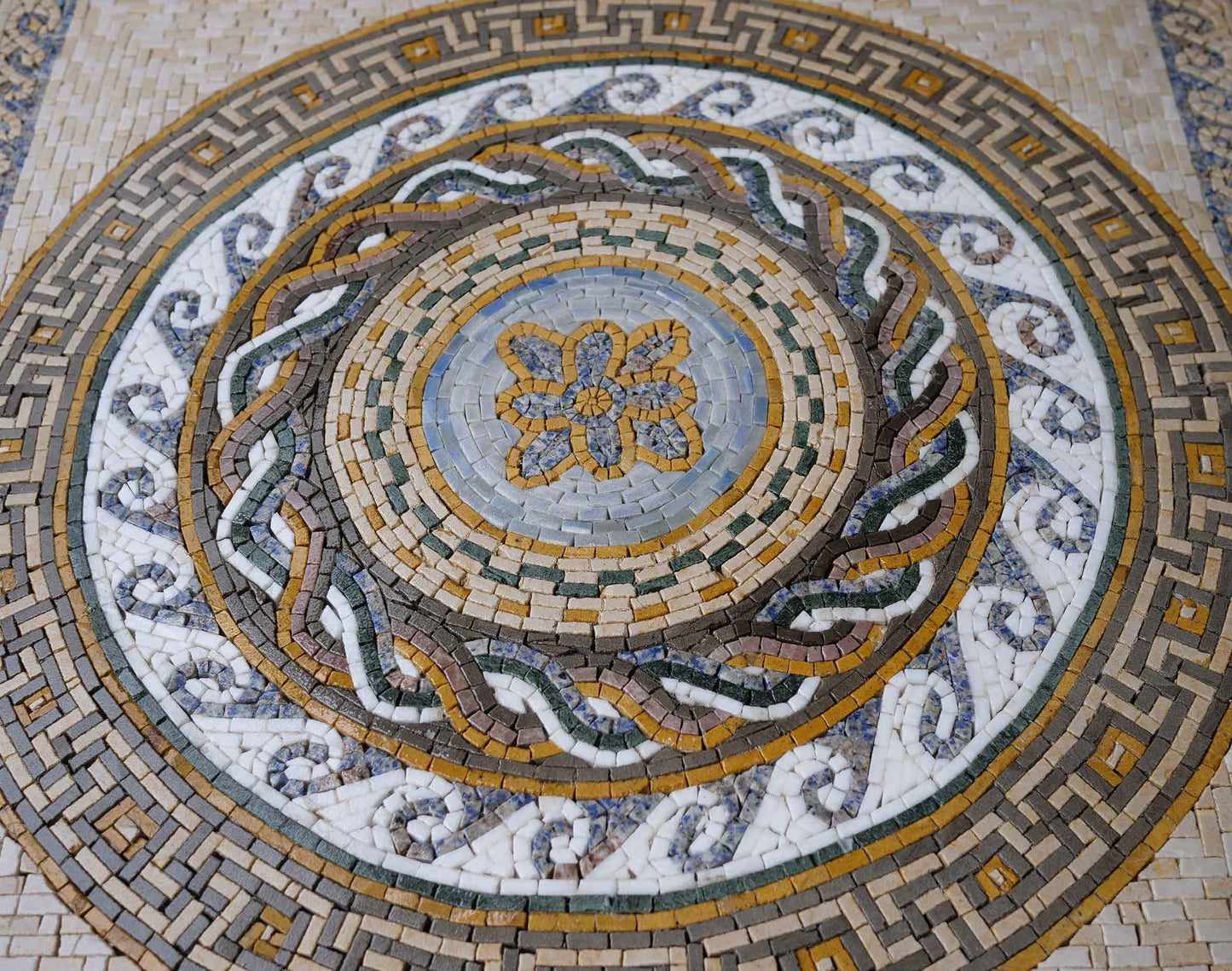 Greco-Roman Floral Mosaic - Dela V