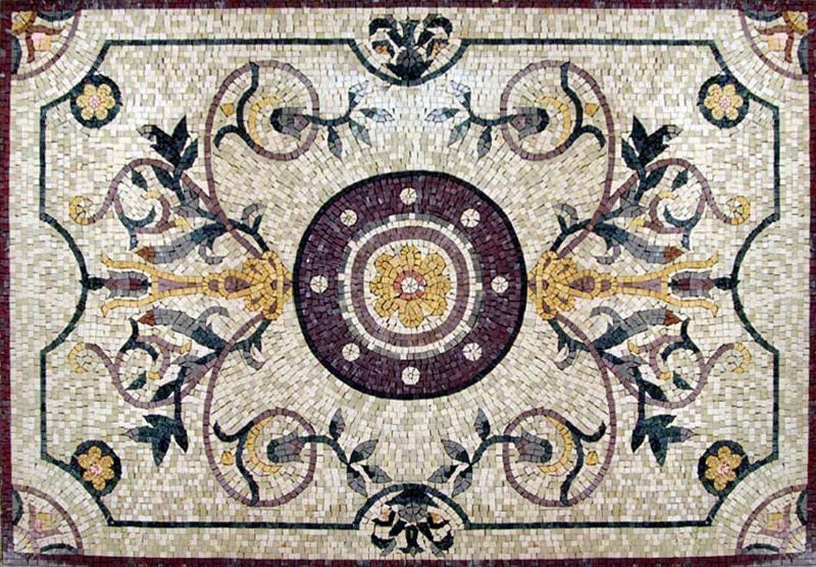 Rectangular Flower Mosaic - Varina